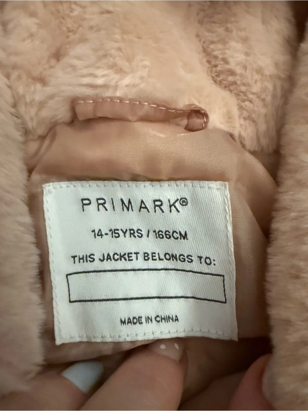 Primark Plush Hooded Zip Jacket - Pale Pink